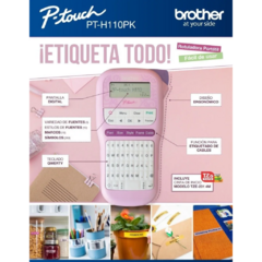 Impresora de etiquetas Brother PT-H110PK -rosa- en internet