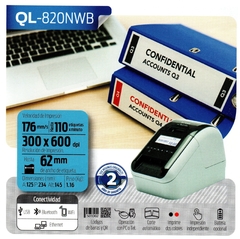 Impresora de etiquetas profesional Brother QL-820NWB - Delivery Cartuchos - Cartuchos, tintas, toners y cintas para impresoras.