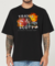 Camiseta Over Heavy Travis Fire - Preta CO49