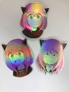 STICKERS ANNYA HOLOGRAFICOS POR KAICHAN ART