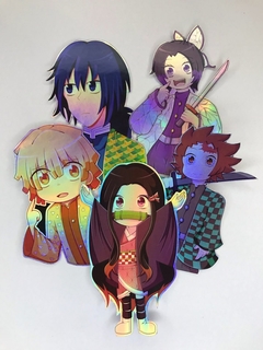 STICKERS HOLOGRAFICOS DEMON SLAYER POR KAICHAN ART