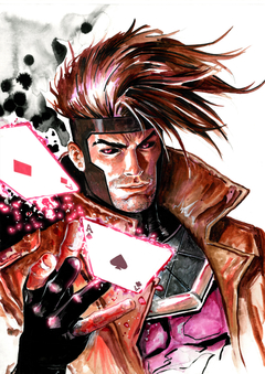 ILUSTRACION GAMBIT POR GERMÁN PERALTA