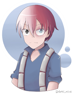 POSTAL TODOROKI ILUSTRADA POR KAICHAN ART