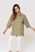 Camisa Lino Larga Oversize Safari - PIXXEL