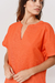 Vestido Largo Lino Coral - tienda online