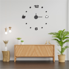 Reloj de pared 3D en madera Modelo-CAFE - comprar online