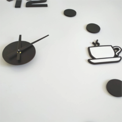 Imagen de Reloj de pared 3D en madera Modelo-CAFE