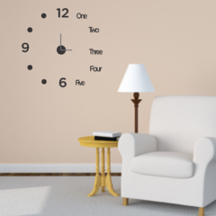 Reloj de pared 3D Modelo LETRAS EN INGLES