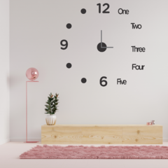 Reloj de pared 3D en madera Modelo- LETRAS INGLES en internet