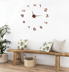 Reloj de pared 3D Madera Modelo-NL Minimalista - tienda online