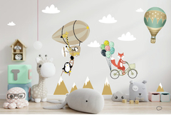 Adesivo Decorativo para quarto infantil Pinguins Raposa