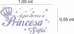 Adesivo Decorativo De Parede - Aqui Dorme Uma Princesa - comprar online