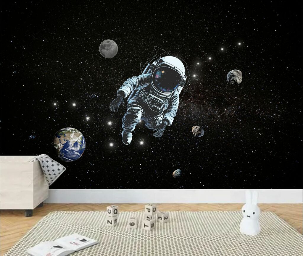 Papel de parede adesivo astronauta no espaço
