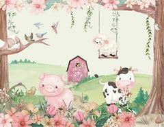 Papel de Parede Fazendinha e Animais Cute - comprar online