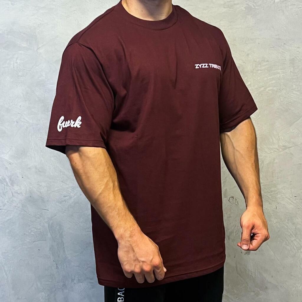 REMERA OVERSIZE PREMIUM ZYZZ 2.0 BORDEAUX - FUARK