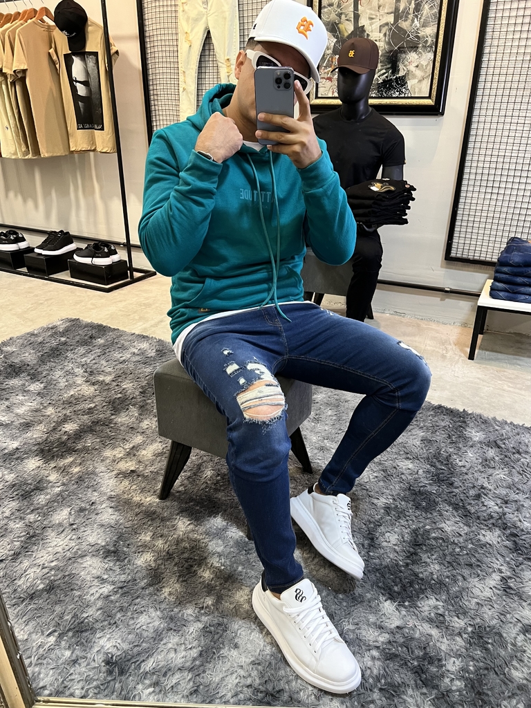 Calça jeans masculina detonada sales