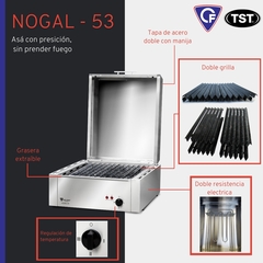 Parrilla Electrica Nogal 53cm