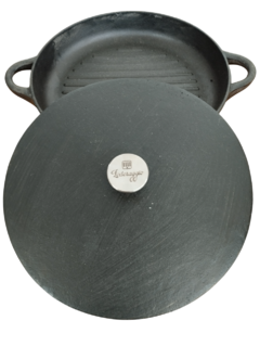 Set paellera grill con tapa + olla con tapa grill doble asas - Loderaggio