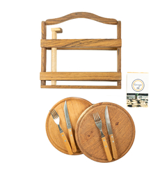Set de asado artesanal con Valija de madera marmelero - comprar online
