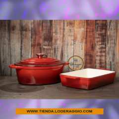 Set Rojo 28 Olla + Fuente de Hierro Esmaltado - comprar online