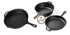 Dutch Oven Doble Mango 2 en 1 + sarten t lodge 300 en set - comprar online