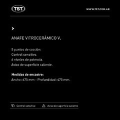 Anafe Vitrocerámico V Zonas de TST - tienda online