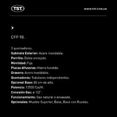 Parrilla a Gas CFP 90 de TST - comprar online