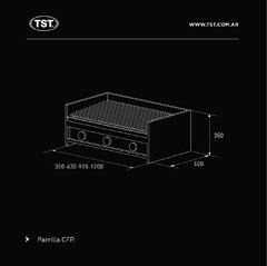 Parrilla a Gas CFP 120 de TST - Loderaggio