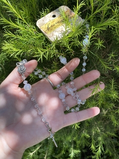 rosario divinidad agata blanca - comprar online