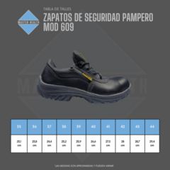 Zapato De Seguridad De Cuero Pampero C/puntera De Acero 609 (Empresas) - Master Health