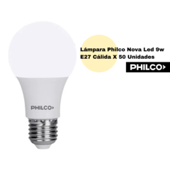 Lámpara Philco Nova Led 9w E27 Cálida X 50 Unidades
