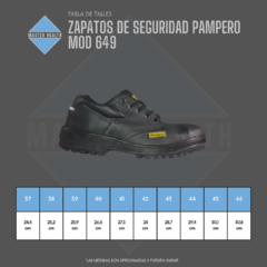 Zapato De Seguridad De Cuero Pampero Puntera De Acero 649