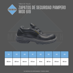 Zapatos de seguridad de cuero con puntera de teflón mod 619 Pampero (Empresas) - comprar online