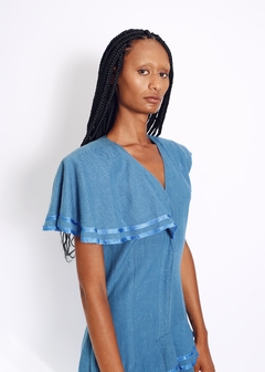 Vestido Linho Azul - comprar online