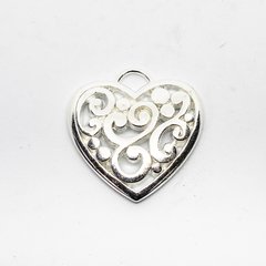 Dije Corazón- Bañado en Plata - comprar online