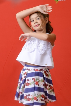 Conjunto Saia 2112375 Marinho - Jacris Kids | Transformando Sonhos em Moda