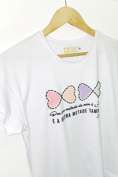 T-shirt Corações 2263418 - Jacris Kids | Transformando Sonhos em Moda