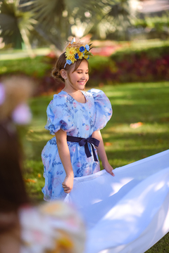 Vestido Festa Floral 2252620 Azul. - comprar online