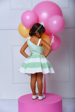 Vestido Two Colors 2252649 Verde Claro. - Jacris Kids | Transformando Sonhos em Moda
