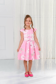 Vestido Floral 2252643 Rosa. - Jacris Kids | Transformando Sonhos em Moda