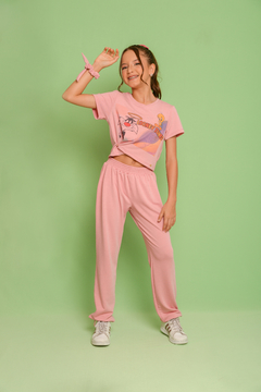 Conjunto Looney 2213077 Rosa - Jacris Kids | Transformando Sonhos em Moda