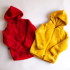 CAMPERA PIEL CORAL FLEECE ROJA - Funky Monkeys Babies