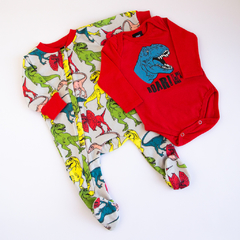 BODY ALGODON DINOSAURIO ROJO - comprar online