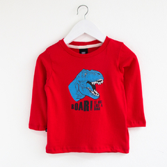 REMERA DINOSAURIO ROJO