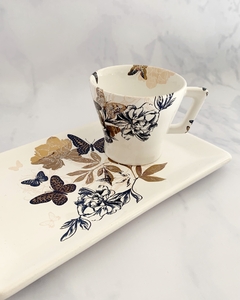 Taza rectangular Butterfly Blue - tienda online