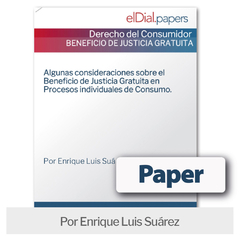 Paper: Algunas consideraciones sobre el Beneficio de Justicia Gratuita en Procesos Individuales de Consumo.