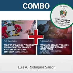 Combo: Curso online- Proceso de daños y perjuicios por accidentes de tránsito y mala praxis I y II