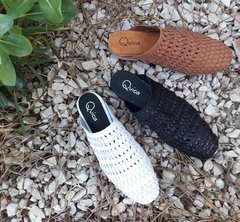 Mules Mujer Trend Chatas Flats Tejidas Cuero Quica Catamarca en internet