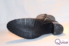 Botas Vestir Cuero Negro Taco Separado Quica Gisel - comprar online