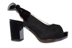 Zapatos Vestir Mujer Plataforma Gamuza Charol Quica Isidro - comprar online